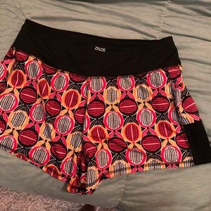 Zelos athletic shorts with built in underwear